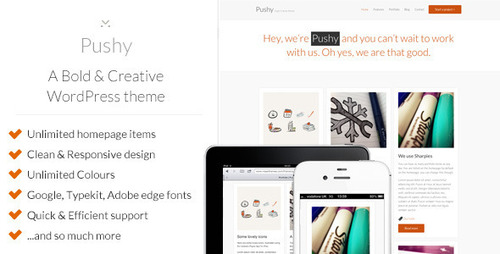 Product picture Pushy - A Bold & Creative Marketing WP theme